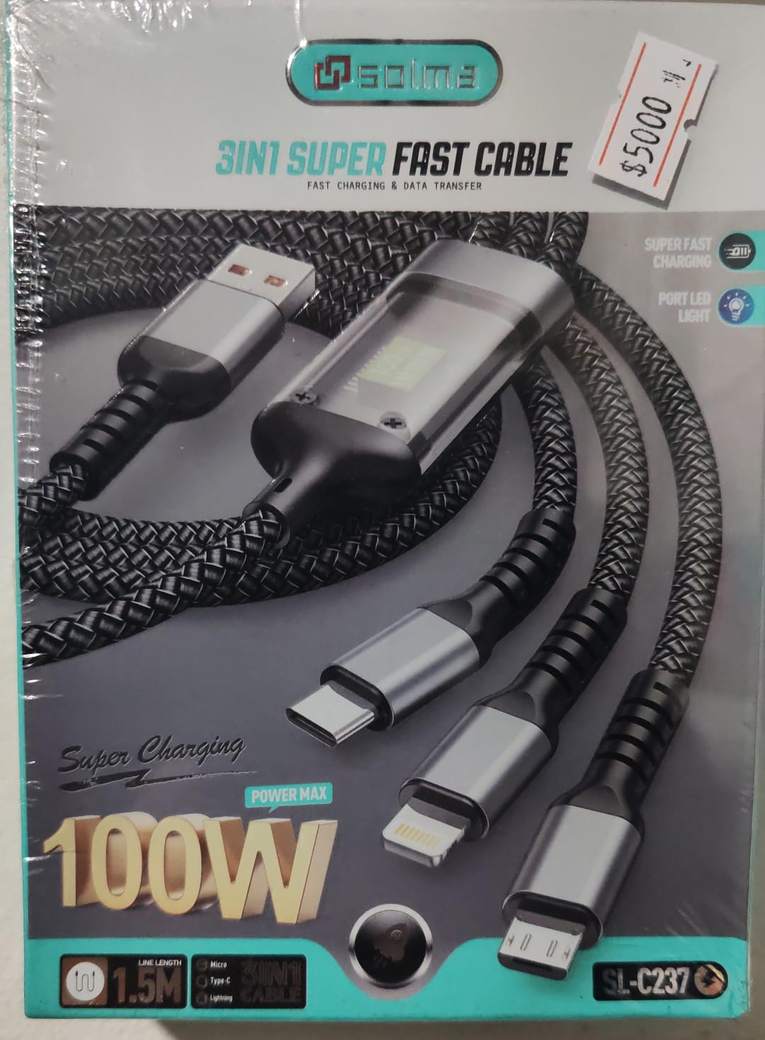 Cables Triple USB : Tipo C - Lighning - Micro Usb